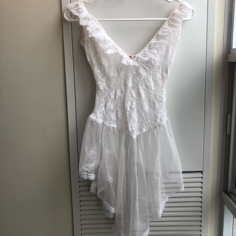 True vintage lace and tulle lingerie top